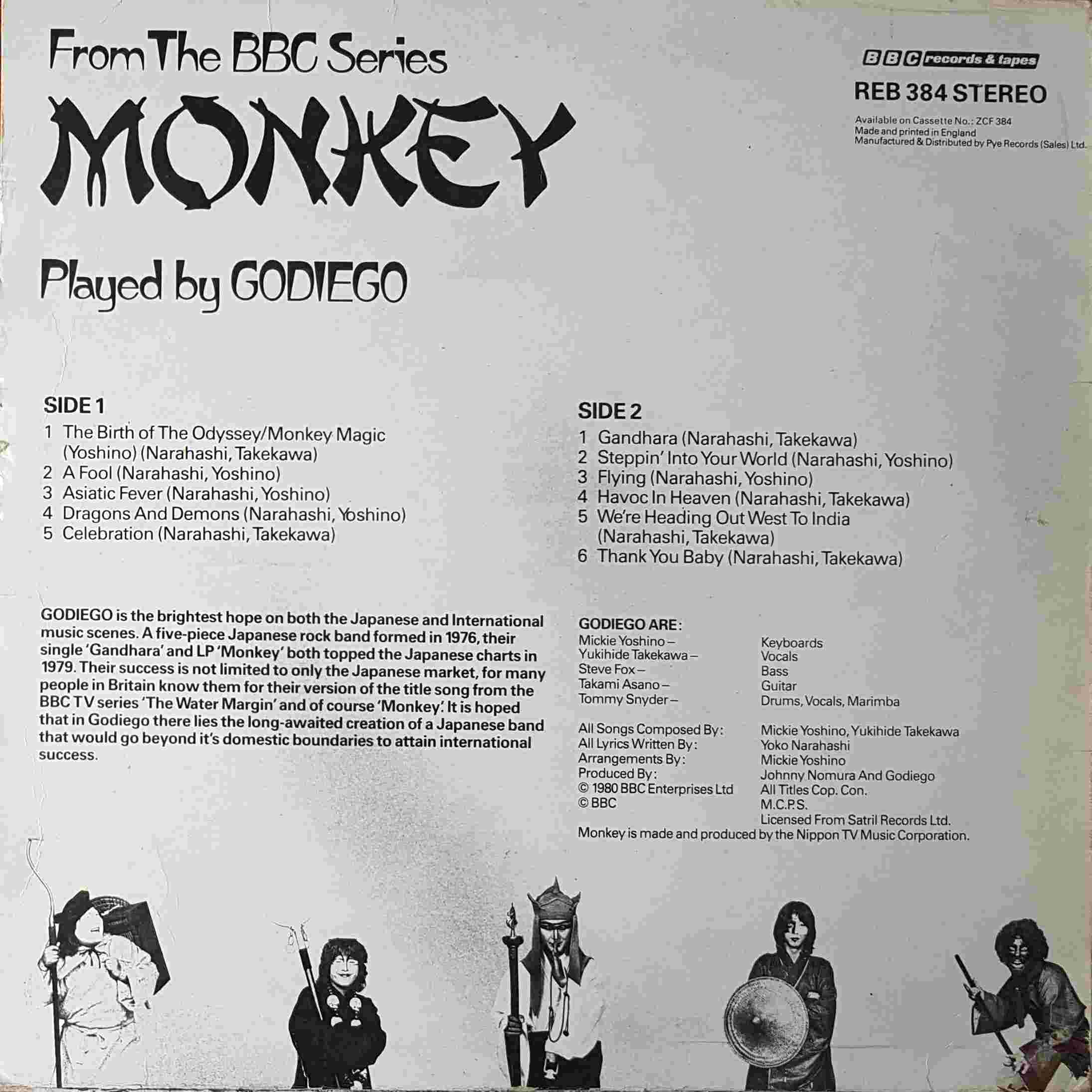 Picture of REB 384 Monkey by artist Various / Godiego from the BBC records and Tapes library